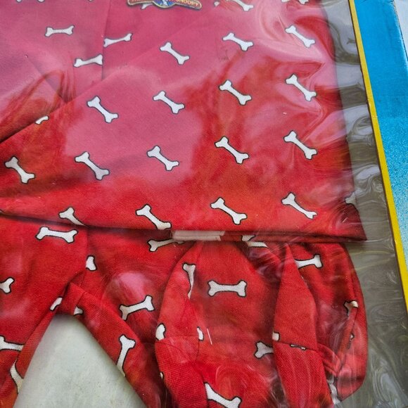 World Of Snoopy Designer Outfit Red Pajamas Bone Pattern For Talking Snoopy - Picture 8 of 11